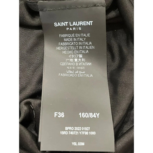 SAINT LAURENT Hooded Crepe Dress in Noir 36 New Womens Long Maxi Gown - Picture 10 of 17